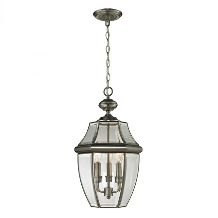 Thomas Ashford 3-Light Hanging Lantern in Antique Nickel - Large 8603EH/80